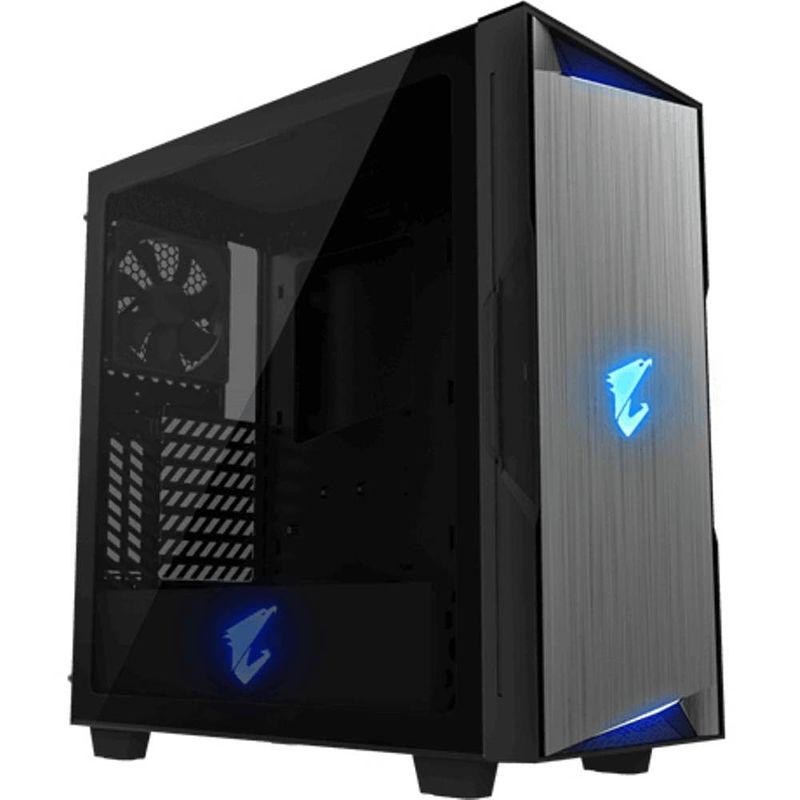 Foto van Gigabyte aorus c300 glass midi-tower pc-behuizing zwart