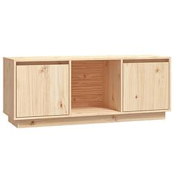 Foto van The living store tv-meubel grenenhout - 110.5 x 35 x 44 cm - opbergruimte - stevig blad