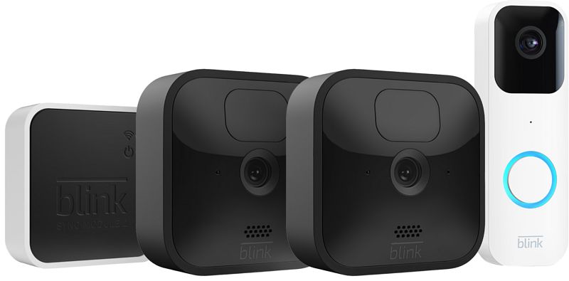 Foto van Blink outdoor ip camera 2-pack + video doorbell wit