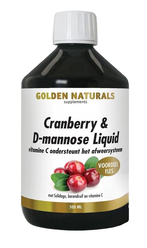 Foto van Golden naturals cranberry & d-mannose liquid