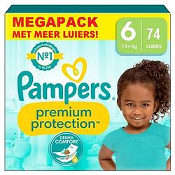 Foto van Pampers premium protection maat 6, 74 luiers 13kg+ bij jumbo