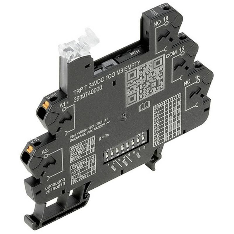 Foto van Weidmüller trp t 24vdc 1co m3 empty tijdrelais 24 v/dc 10 a 1x wisselcontact 10 stuk(s)