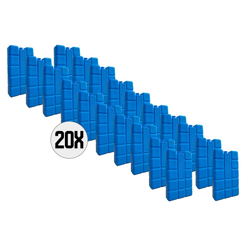 Foto van Dula koelelementen - blauw - 20 stuks - 400 gram - 16x9x3,2cm
