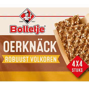 Foto van Bolletje oerknack robuust volkoren 4 x 4 stuks 285g bij jumbo