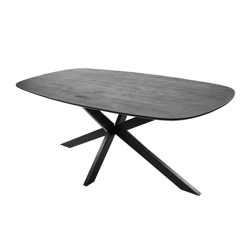 Foto van Kick eettafel dana - 180cm - zwart