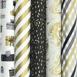 Foto van Gatsby 2 cadeaupapier - assortiment inpakpapier - 2 meter x 70 cm - 5 rollen