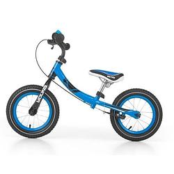 Foto van Milly mally loopfiets young loopfiets met 2 wielen 12 inch junior knijprem blauw