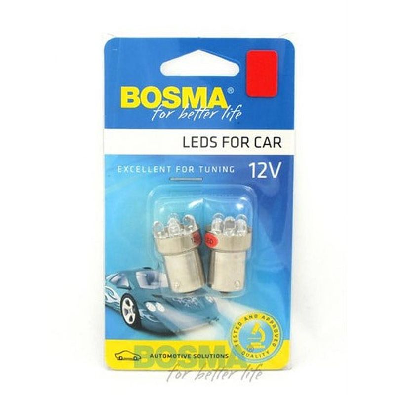 Foto van Bosma kaart a 2 5-led lamp 12v ba15s rood