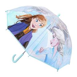 Foto van Disney frozen 2 paraplu - blauw/transparant - voor kinderen - d71 cm - paraplu's