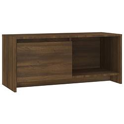 Foto van The living store tv-meubel stereokast - 90 x 35 x 40 cm - bruineiken