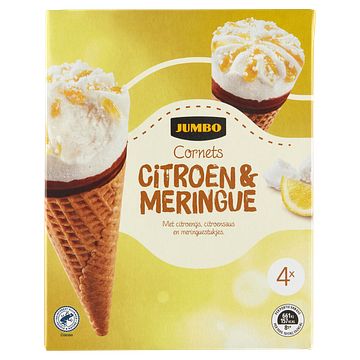 Foto van Jumbo cornets citroen & meringue 4 stuks