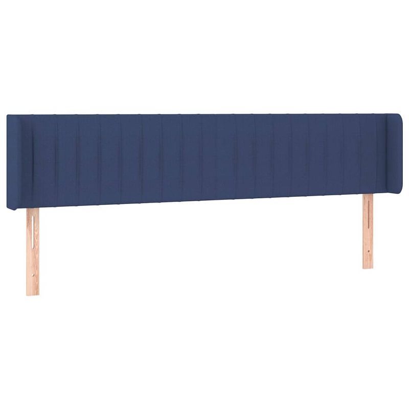 Foto van The living store hoofdbord - hoofdeind en rand - 183x16x78/88 cm - blauw