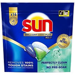 Foto van Sun brilliant shine plus all in 1 16 stuks 240g aanbieding bij jumbo | 2+3 gratis