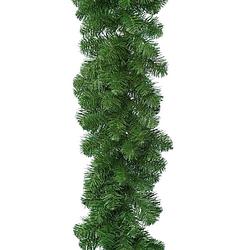 Foto van 1x groene dennenslingers / guirlandes extra vol 270 x 30 cm - kerstslingers / dennen slingers