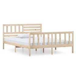 Foto van The living store bedframe grenenhout - - bedden - 120x190 cm - onbehandeld