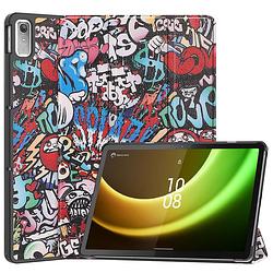 Foto van Basey lenovo tab p11 (2e gen) hoesje kunstleer hoes case cover lenovo tab p11 (2e gen)-graffity