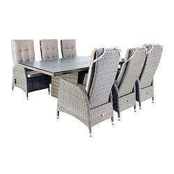 Foto van Dining set santa cruz coffee brown