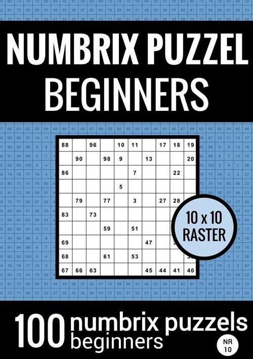 Foto van Puzzelboek met 100 numbrix puzzels voor beginners - nr.10 - numbrix puzzel makkelijk - puzzelboeken & meer - paperback (9789464657777)