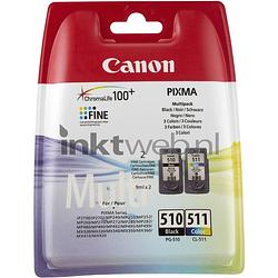 Foto van Canon pg-510/cl-511 zwart en kleur cartridge