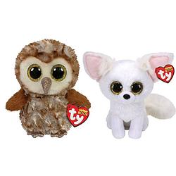 Foto van Ty - knuffel - beanie boo's - percy owl & phoenix fox