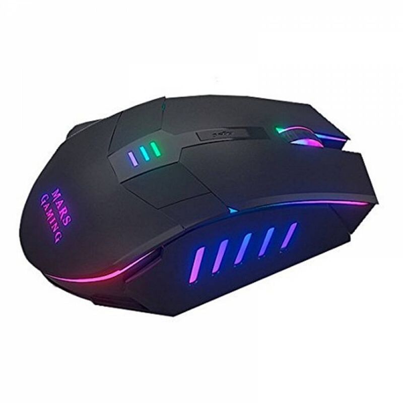 Foto van Gaming muis met led mars gaming mars mm116 3200 dpi zwart