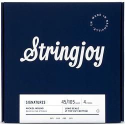 Foto van Stringjoy signatures b4l light top heavy bottom 45-105 long scale snarenset voor elektrische basgitaar
