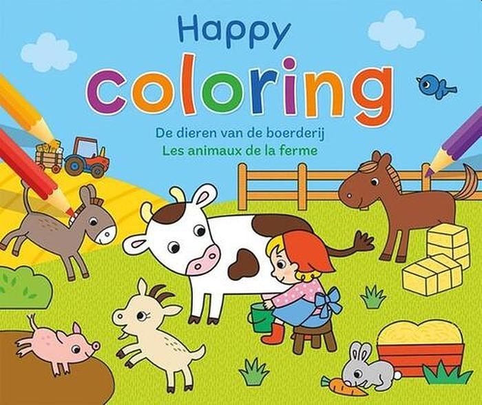 Foto van Happy coloring - de dieren van de boerderij