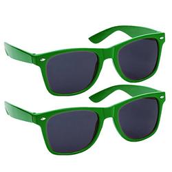 Foto van Hippe party zonnebrillen groen 2 stuks - verkleedbrillen