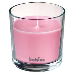 Foto van Bolsius geurkaars true scents magnolia 9,7 cm glas/wax roze