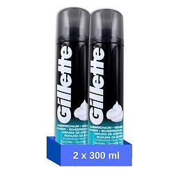 Foto van Gillette basic scheerschuim gevoelige huid - 300 ml - 2 stuks