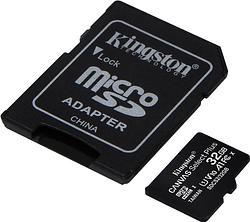 Foto van Kingston microsdhc canvas select plus 32gb 100 mb/s + sd adapter