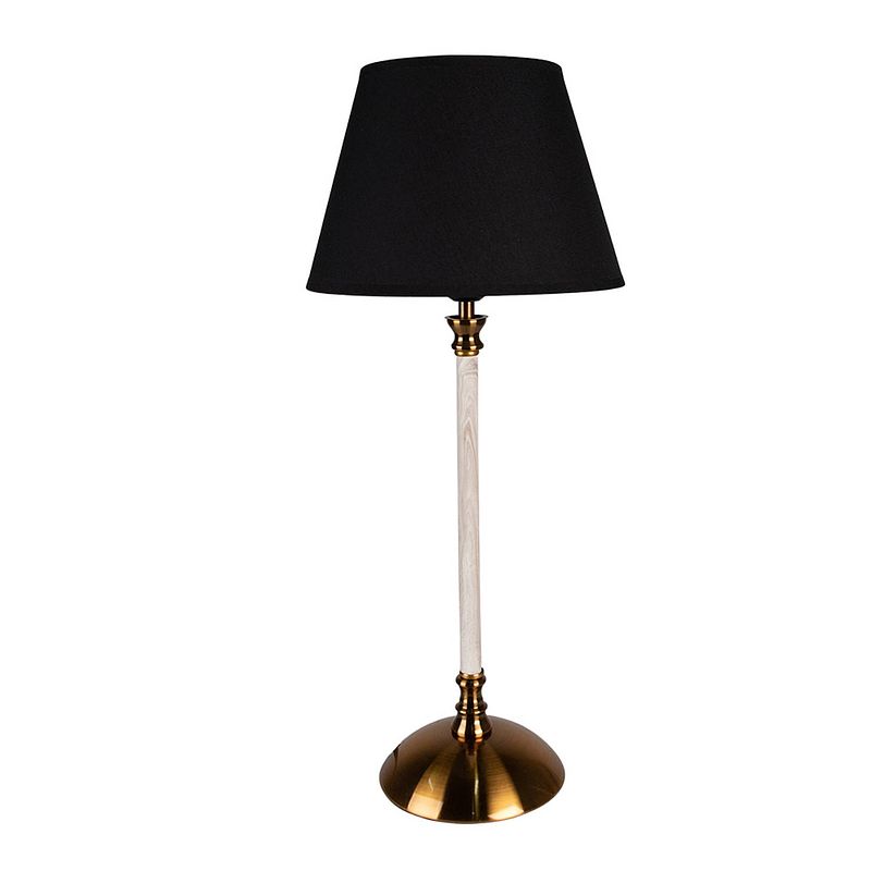 Foto van Haes deco - tafellamp - dramatic chic - vintage / retro lamp, ø 22x53 cm - bureaulamp, sfeerlamp, nachtlampje