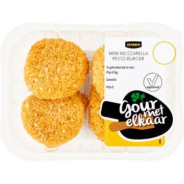 Foto van Jumbo mini mozarella kaas burger 180g