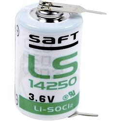 Foto van Saft ls 14250 2pf speciale batterij 1/2 aa u-soldeerpinnen lithium 3.6 v 1200 mah 1 stuk(s)