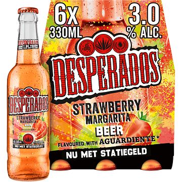 Foto van Desperados strawberry margarita bier fles 6x330ml bij jumbo