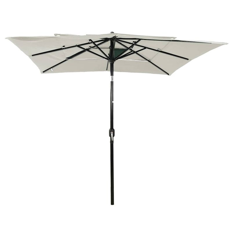 Foto van The living store parasol 250x250x260 cm - polyester/aluminium - uv-beschermend - inklapbaar - 8 baleinen