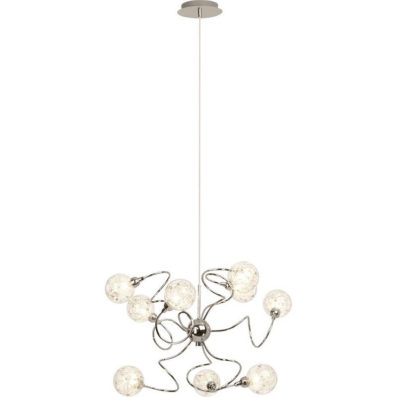 Foto van Brilliant joya 00299/15 hanglamp halogeen g9 297 w chroom