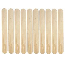 Foto van 100x naturel hobby knutsel houtjes/ijslollie stokjes 20 x 2,5 cm - houten knutselstokjes