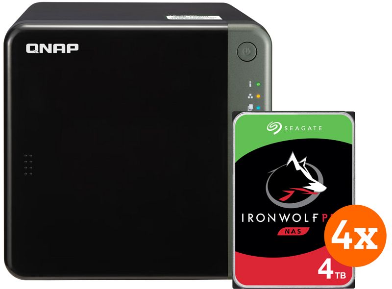 Foto van Qnap ts-435d-4g + 16tb pro (4x4tb)