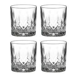 Foto van Lav whisky/water/drinkglazena odin - gedecoreerd glas - 4x stuks - 330 ml - drinkglazen
