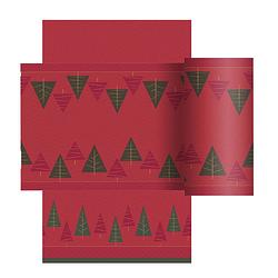 Foto van Kerst tafelversiering set 2x- tafelkleed en tafellope/placemats - rood - tafellakens