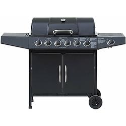 Foto van El fuego dayton 6.1 gasbarbecue - gasbbq - 6 branders - 1 zijbrander - zwart - grilloppervlak 69x35,5 cm