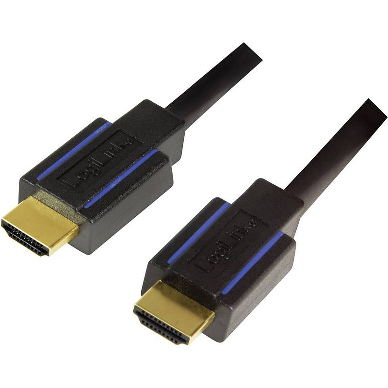 Foto van Logilink hdmi aansluitkabel hdmi-a stekker, hdmi-a stekker 3.00 m zwart chb005 hdmi-kabel