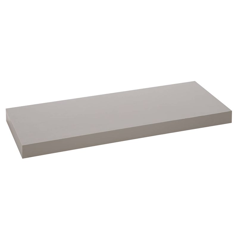 Foto van 2 x zwevende wandplank - wandtablet 60x23.5x3.8cm taupe