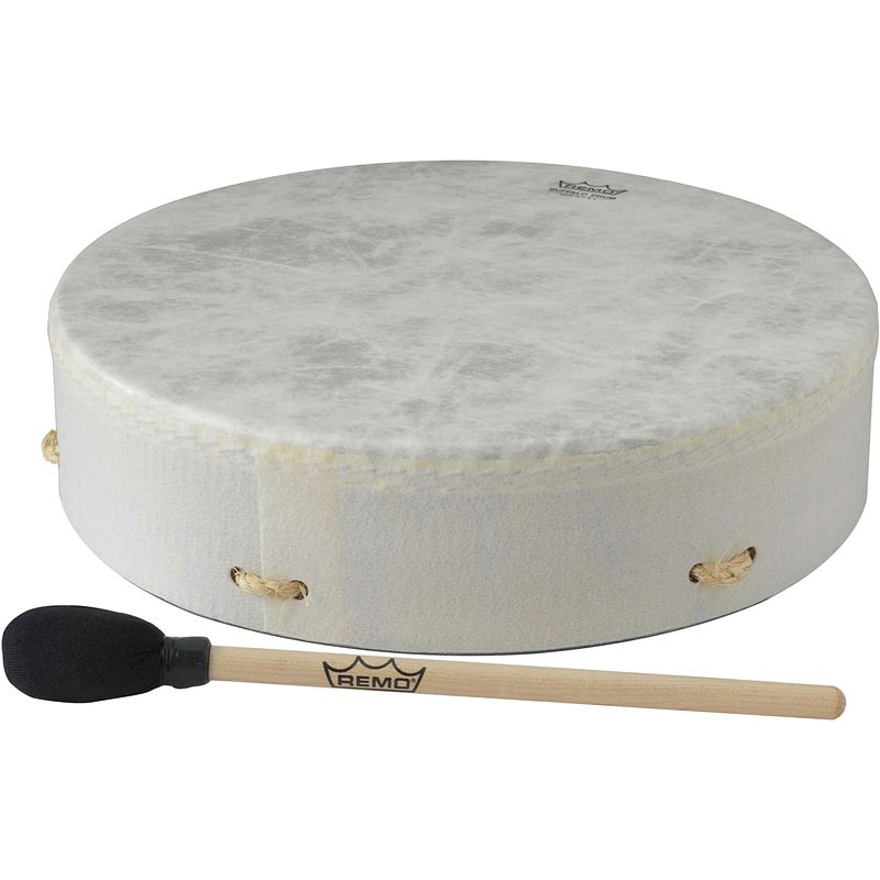 Foto van Remo e1-0314-00 buffalo drum standard 14 inch handtrommel met mallet