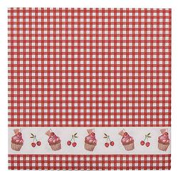 Foto van Clayre & eef servetten 33x33 cm (20) rood wit papier cupcakes servetten papieren rood servetten papieren