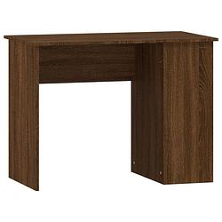 Foto van Vidaxl bureau 100x55x75 cm bewerkt hout bruineikenkleurig