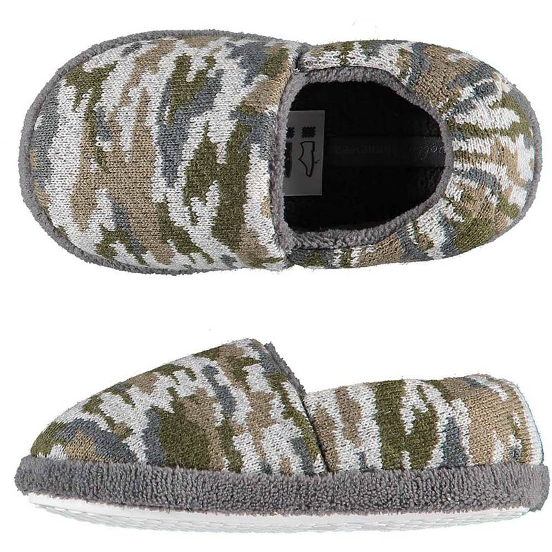 Foto van Jongens instap slippers/pantoffels army groen maat 29-30 - sloffen - kinderen