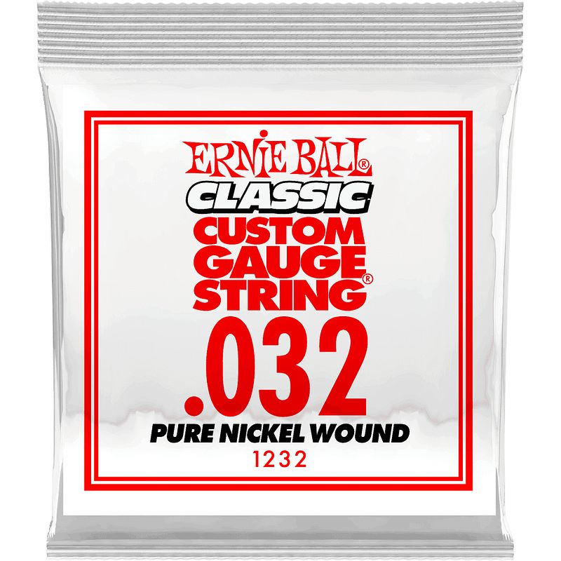 Foto van Ernie ball 1232 .032 classic pure nickel wound losse snaar voor elektrische gitaar