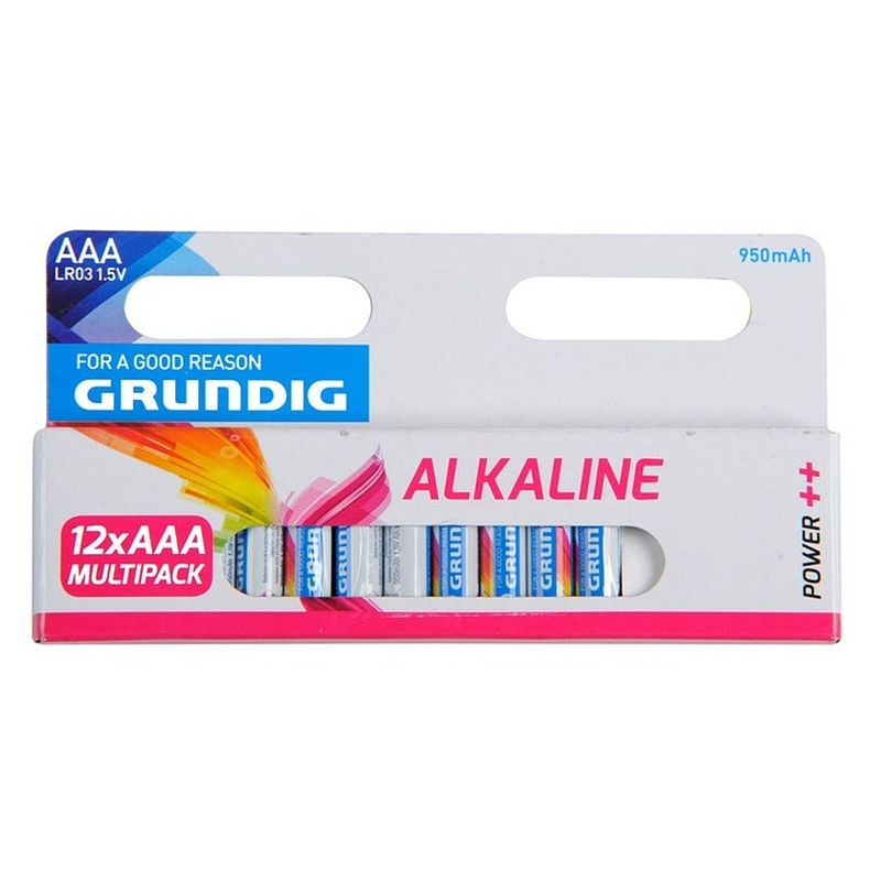 Foto van Grundig batterijen alkaline lr3 aaa 950 mah 12 stuks